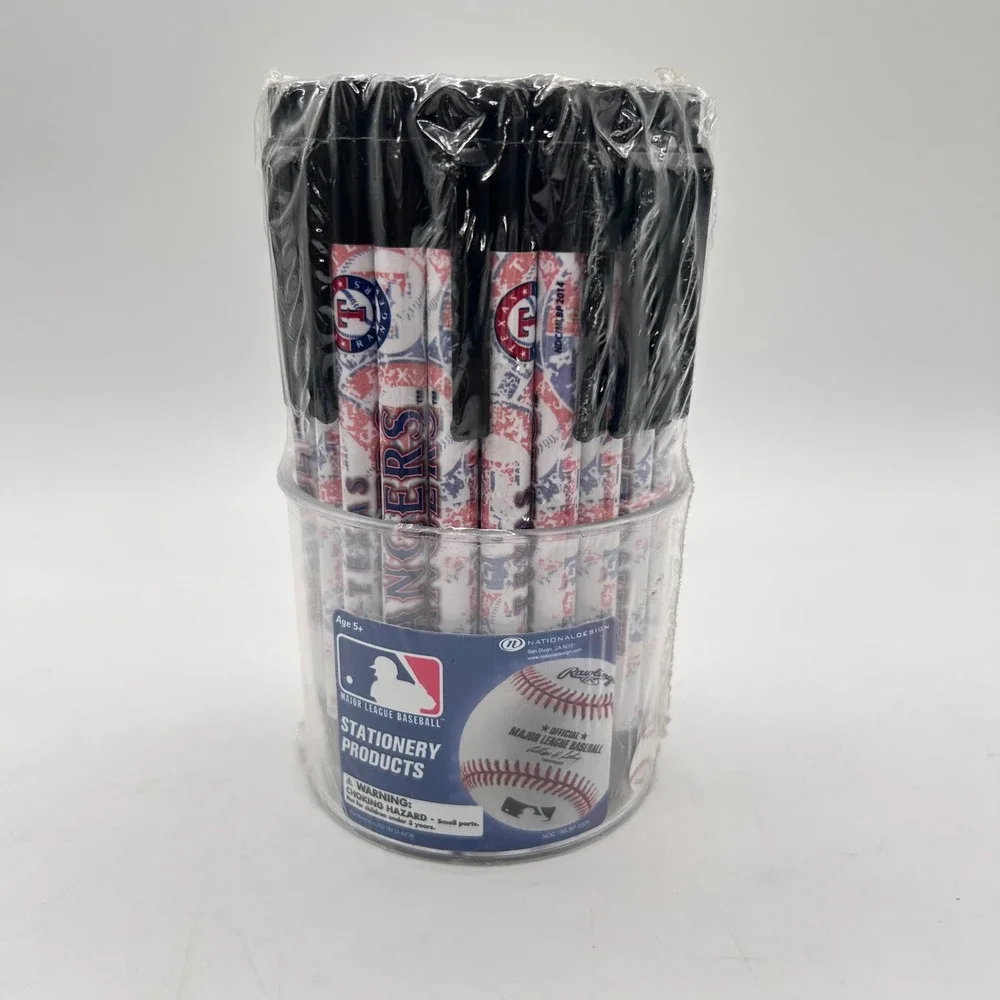 NEW MLB‎ Texas Rangers Stationery Set 45+ Pens Black Ink National Design Sealed